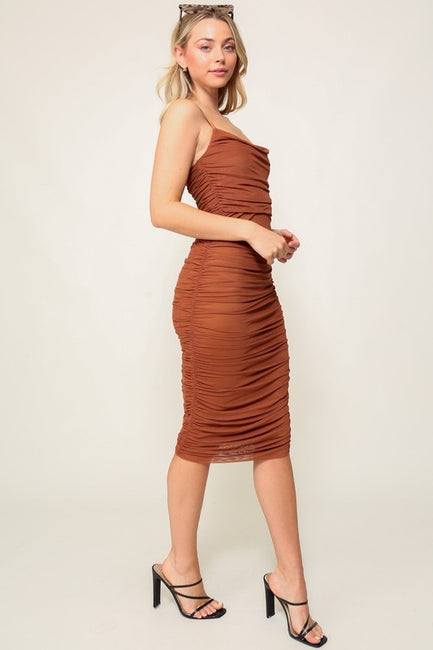 Night Off Ruched Dress