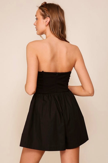 Strapless Fit n Flare Romper