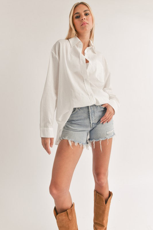 Oversize Classic Button Up