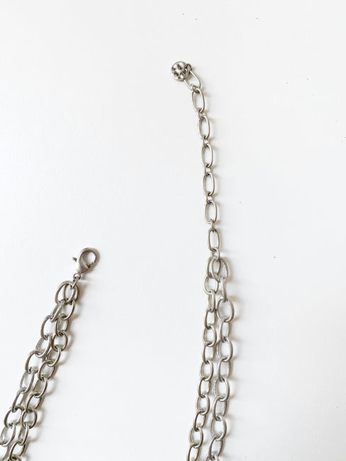 Etched Chain Layer Necklace